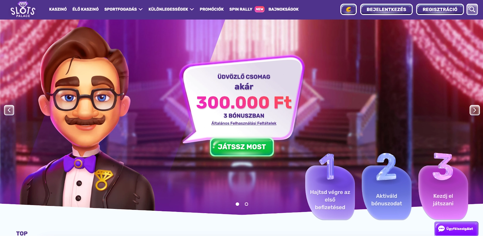 SlotsPalace Casino – 100%-os bónusz sportfogadásokra